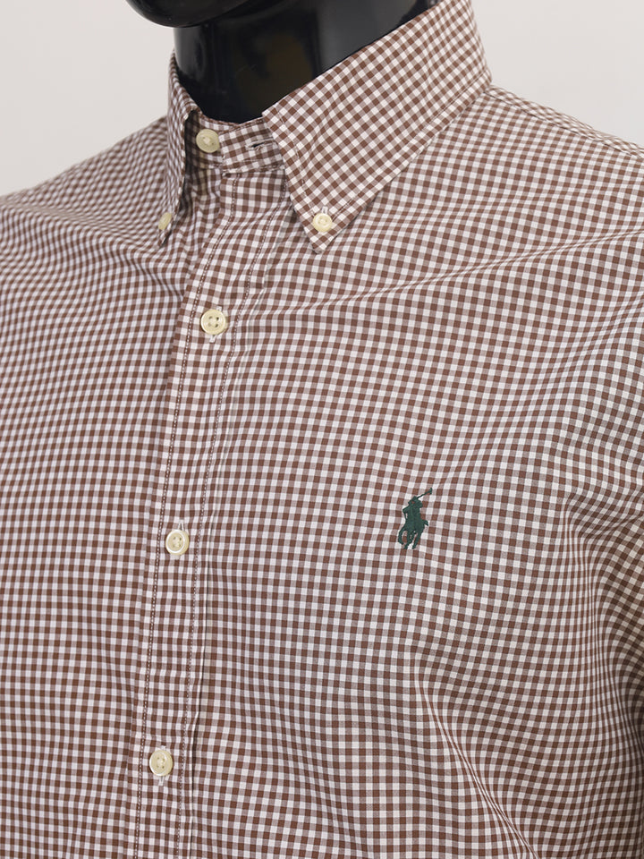 R-L Men F/S Check Casual Shirt-10424