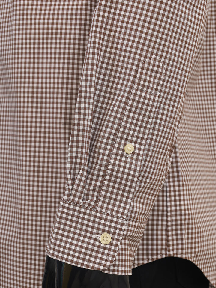 R-L Men F/S Check Casual Shirt-10424