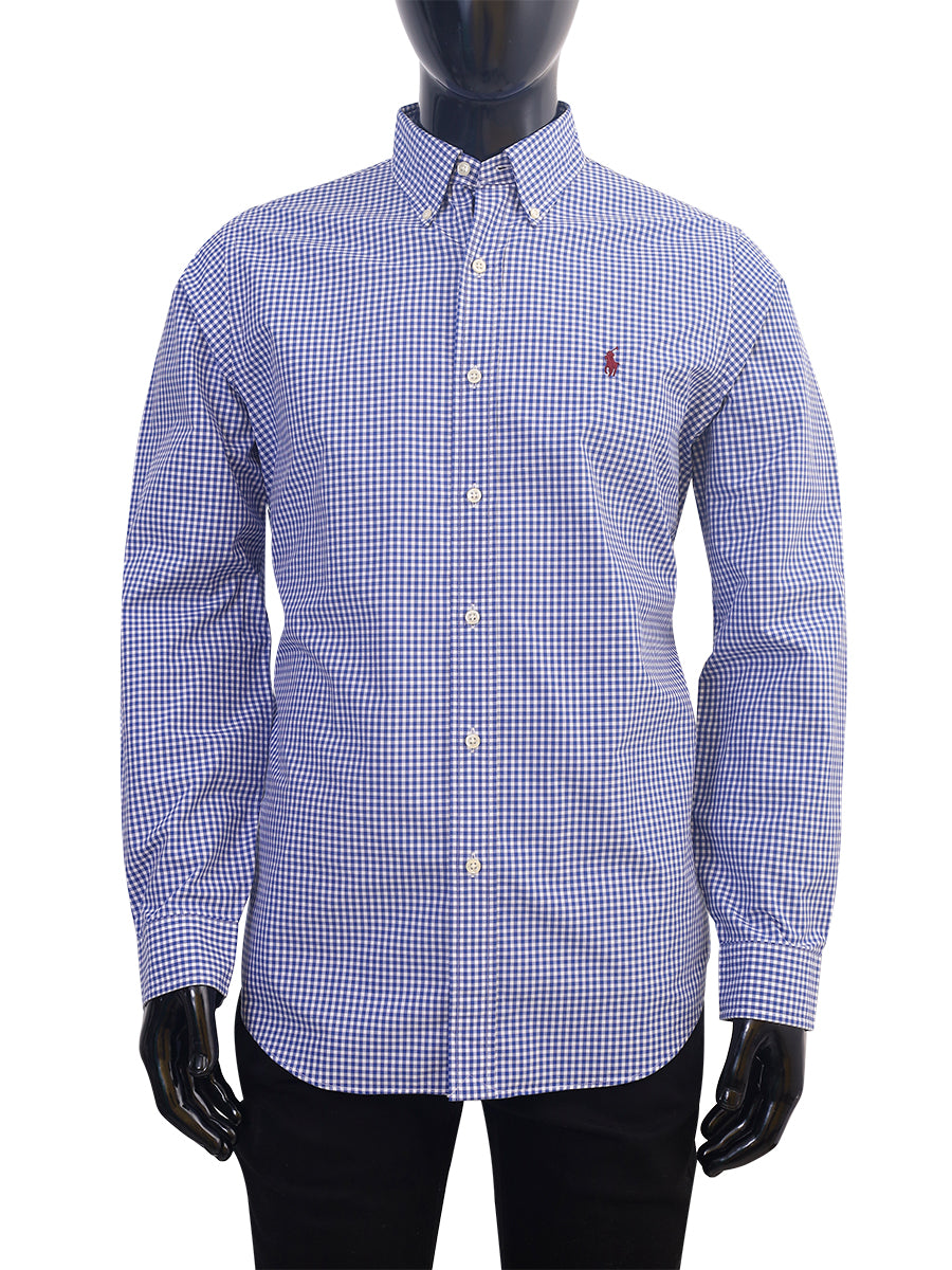 R-L Men F/S Check Casual Shirt-10424
