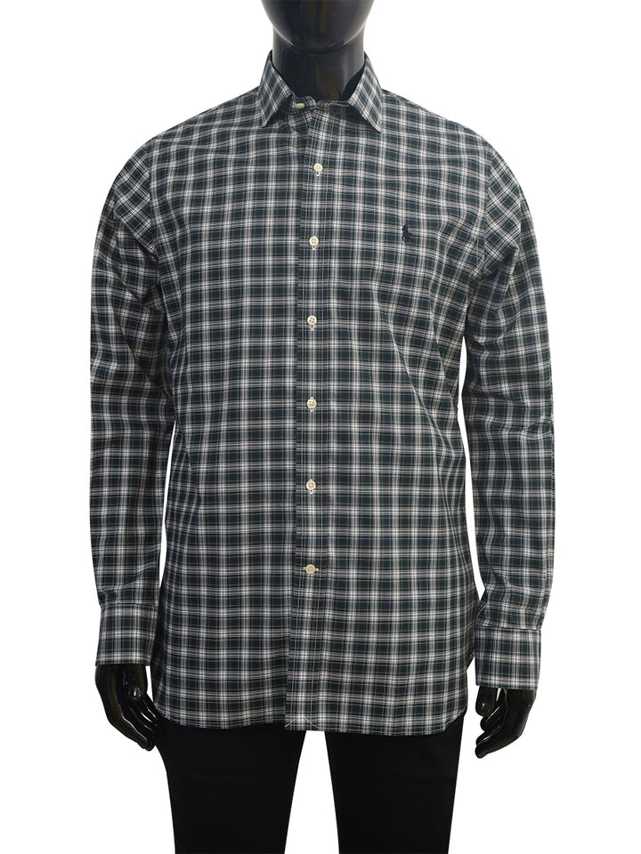 R-L Men F/S Check Formal Shirt-71282533300