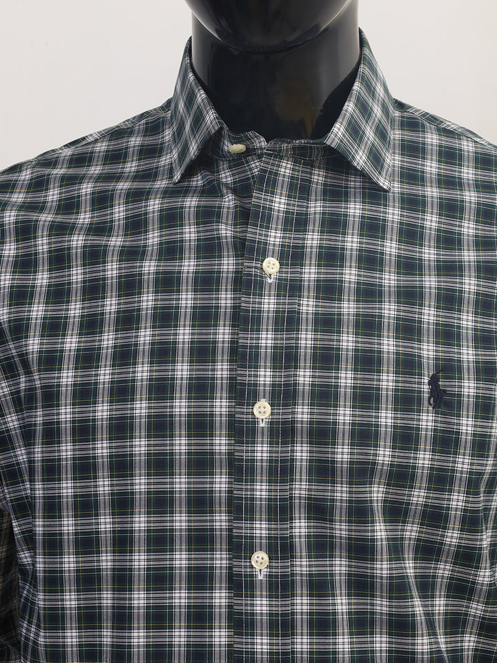 R-L Men F/S Check Formal Shirt-71282533300