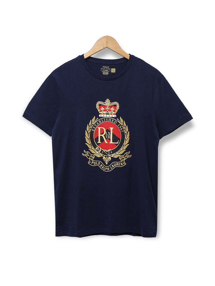 R-L Men S/S Crown Christ Print R/N T-Shirt-71085984800