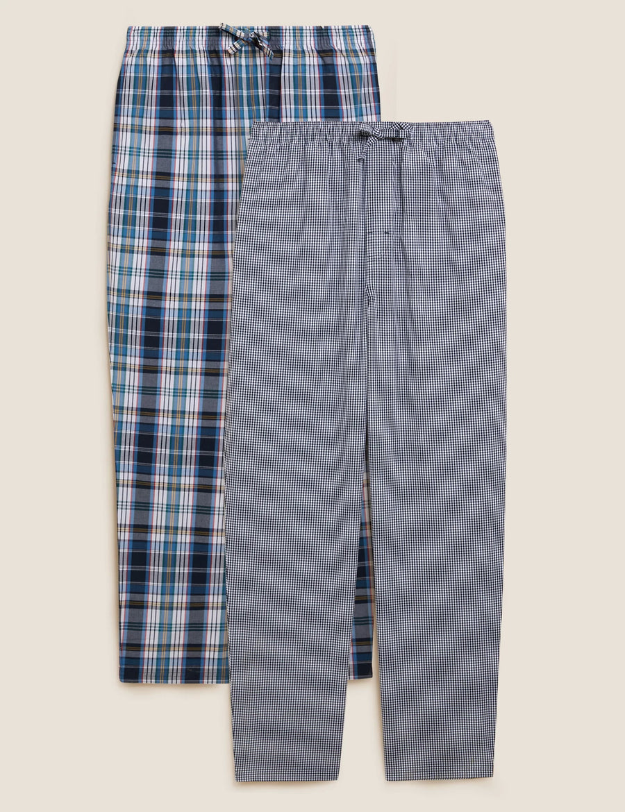 M&S Mens 2Pack Wovan Pajama T07/3173