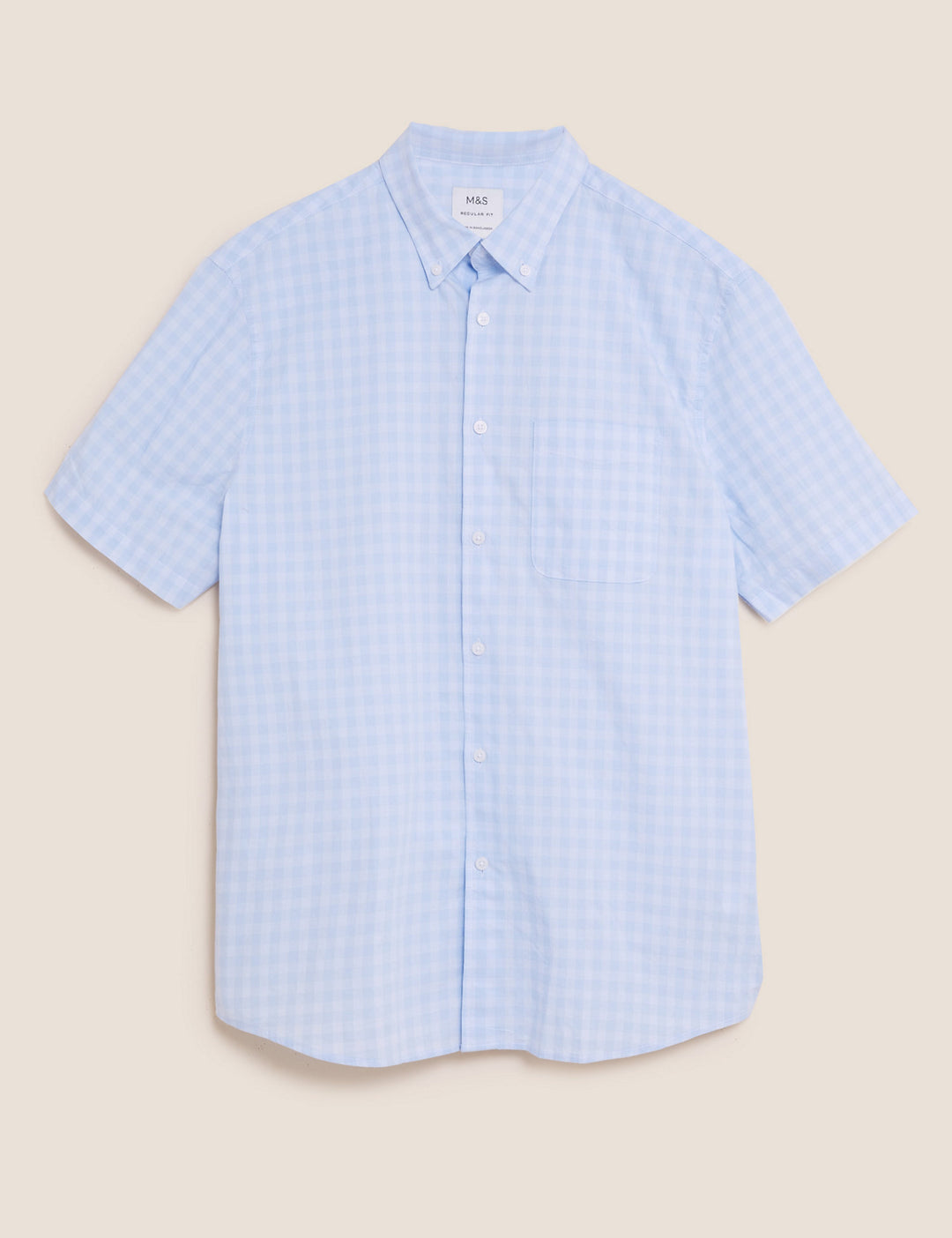 M&S Mens S/S Check B-Shirts T25/1213M