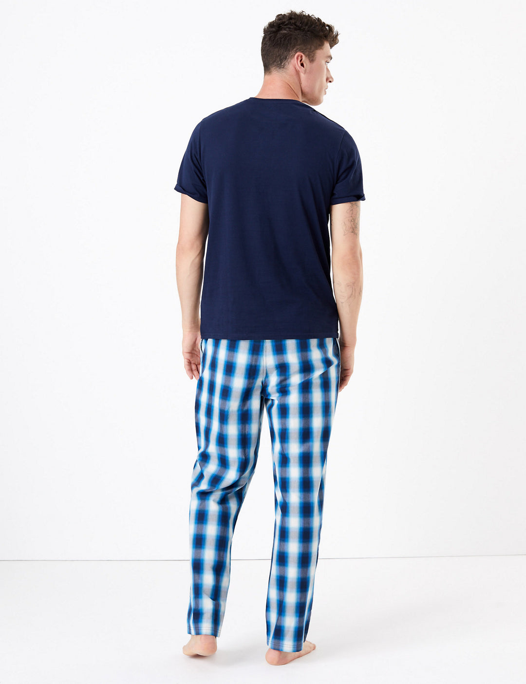 M&S Mens S/S T-Shirt Pajama Set T07/3045