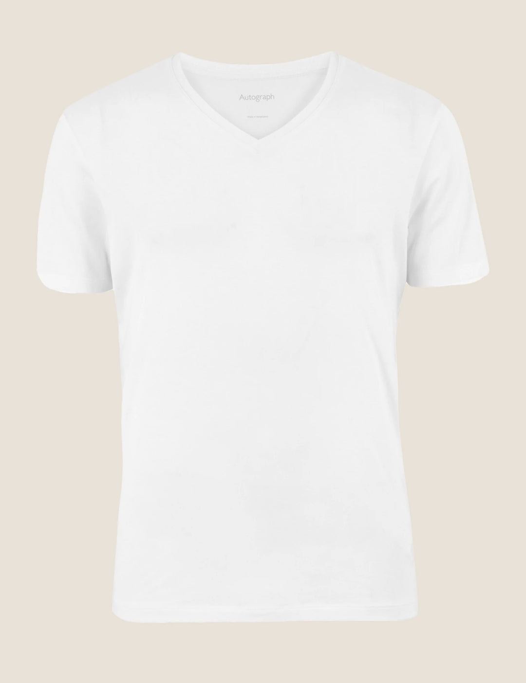 M&S Men S/S Modale Plain V-Neck T-Shirt T14/1680A