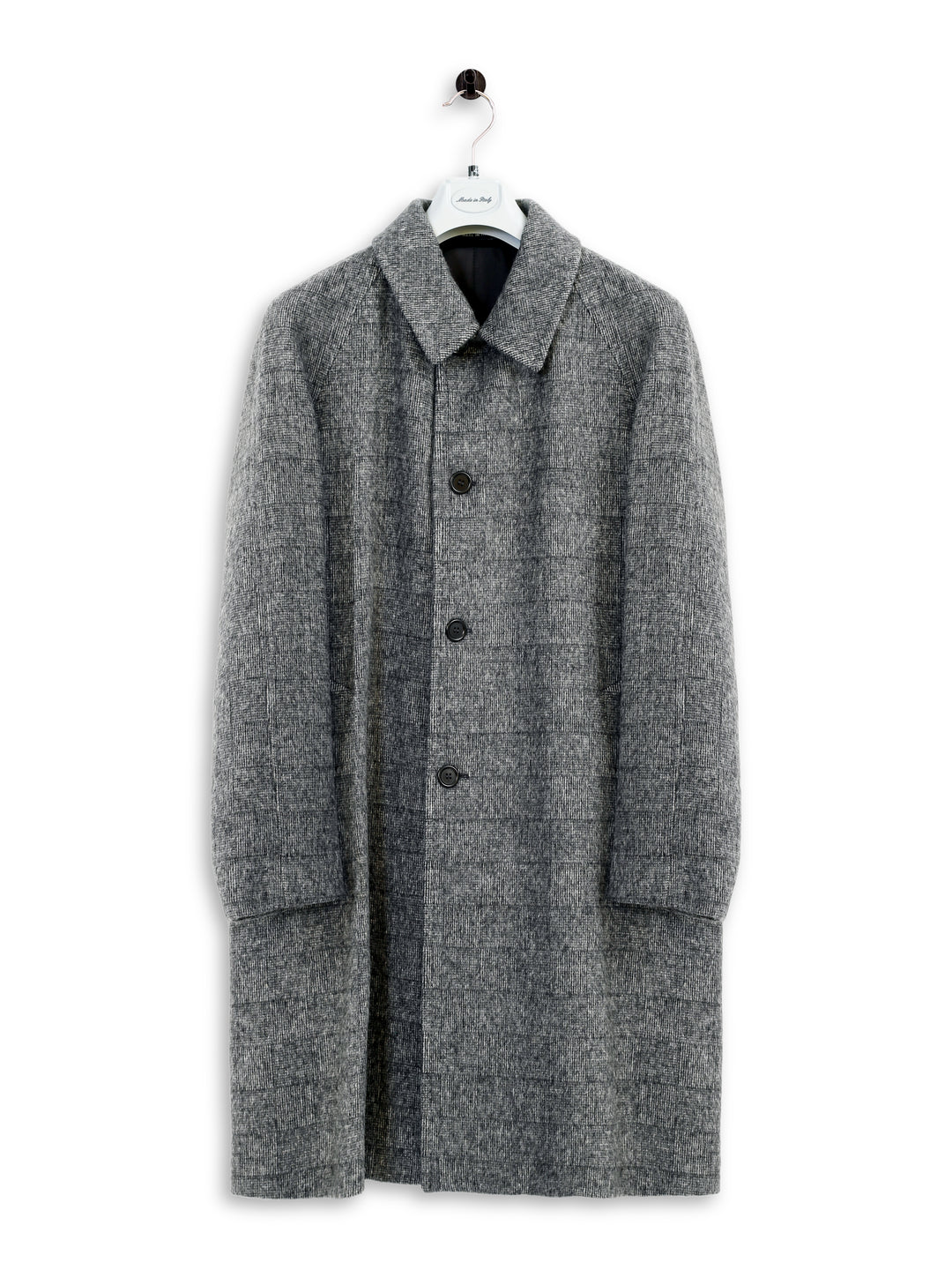 H & C Mens Long Coat Wool Nylon COCBB276
