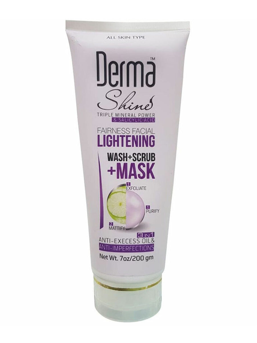 Derma Shine Face Wash+Scrub+Mask 200Gm
