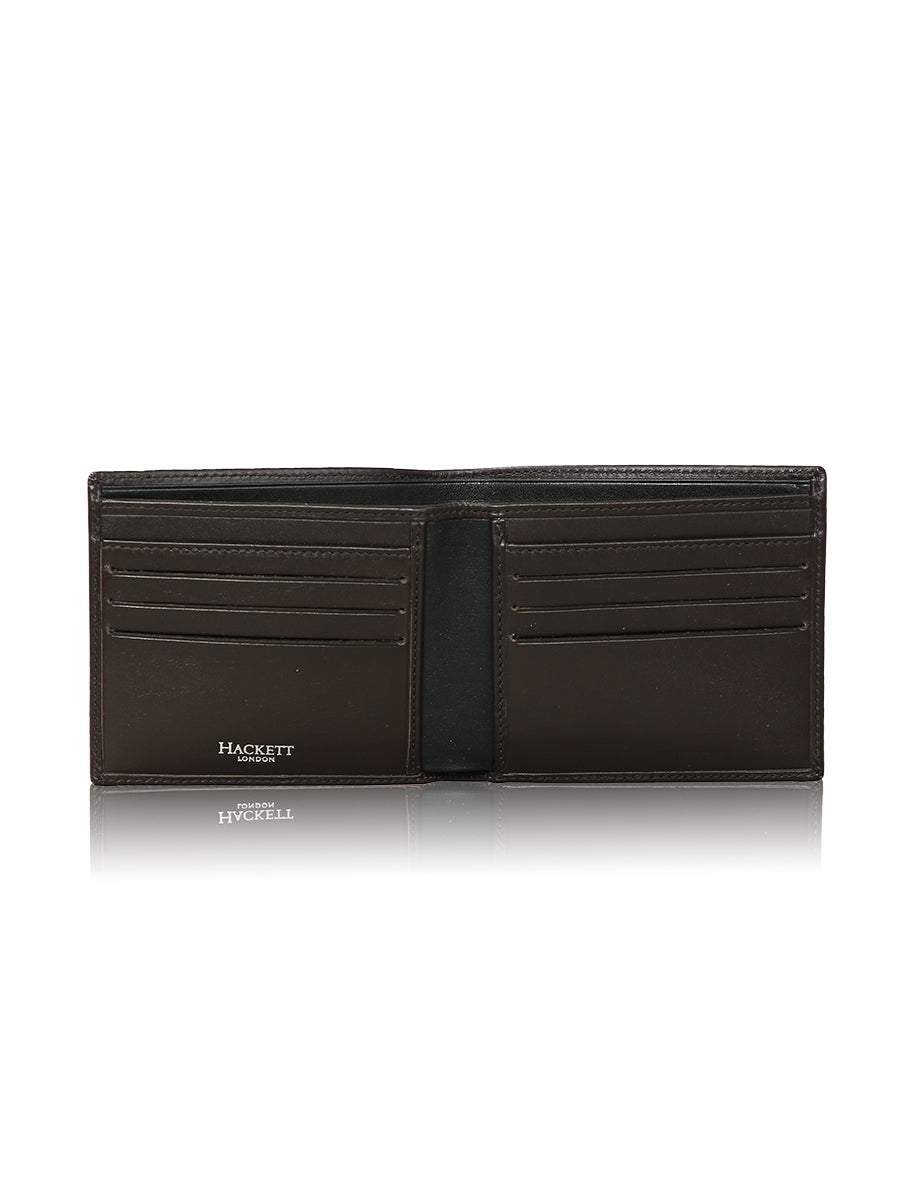 Hackett Mens Leather Wallet Brown HM412284