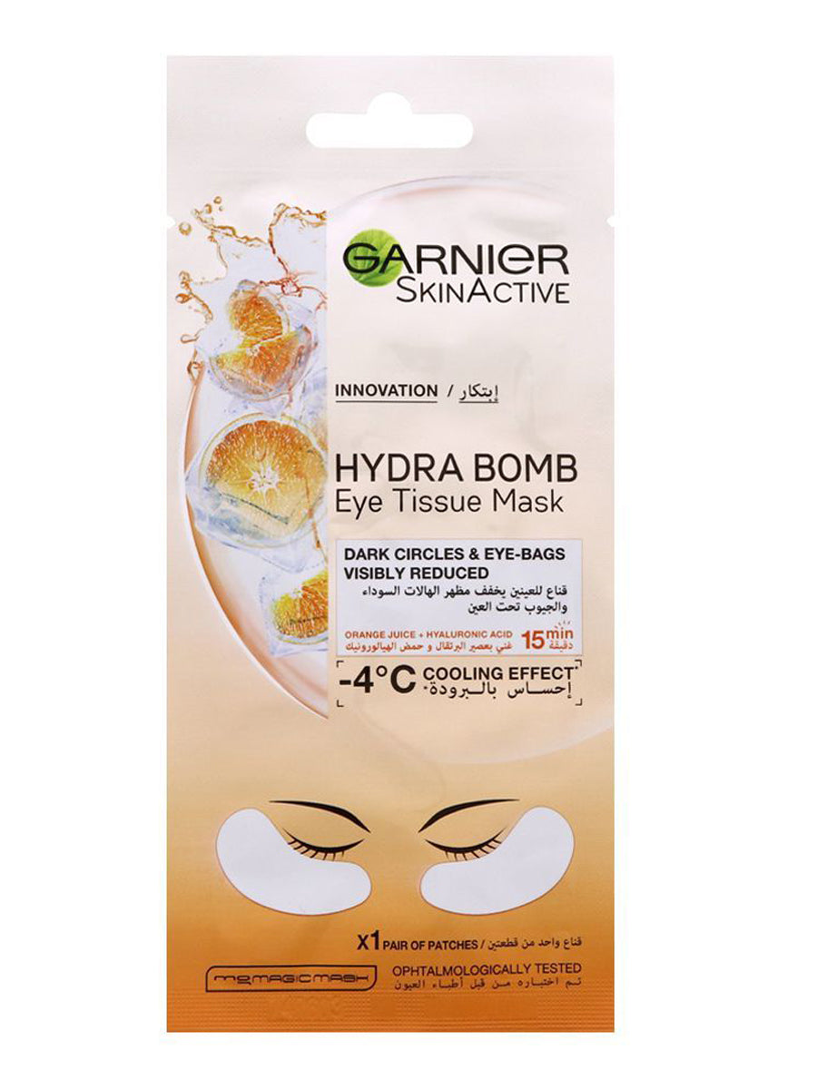 Garnier Skinactive Hydra Bomb Eye Tissue Mask Orange 6Gm