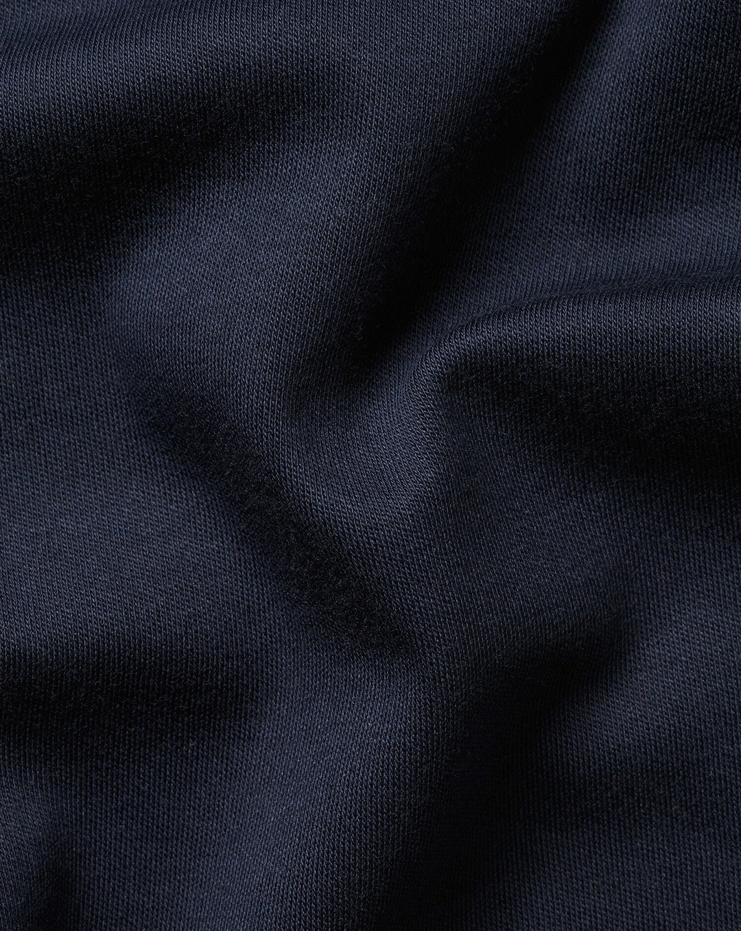 Navy Blue Plain Long Sleeve Jersey Polo