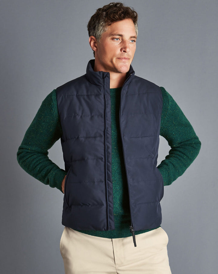Navy Quilted Gilet