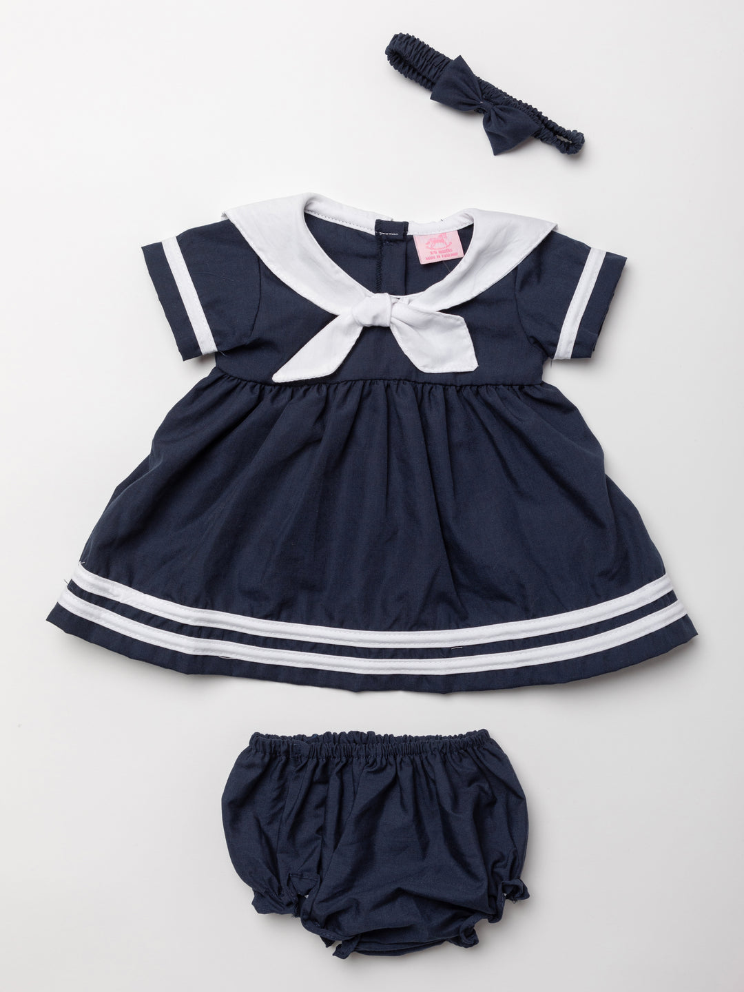 Imp Girtls Cotton Frock With Hair Band #22032A (S-22)